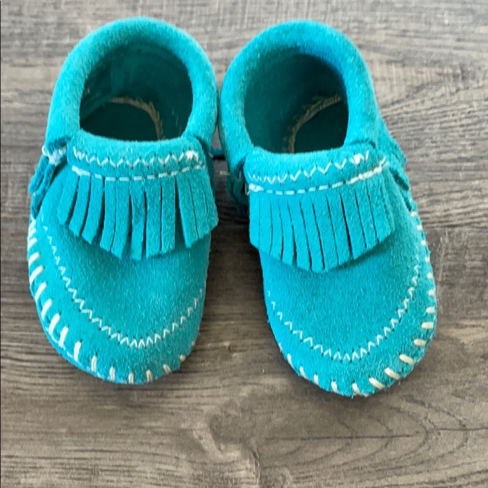 Teal Minnetonka Moccasins